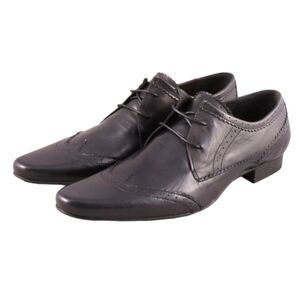 Men's Dress Shoes Black Leather Pointed‎ Brogue Derbies Oxford Wing Tip UAE 45